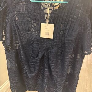 Zac & Rachel Navy Lace Blouse